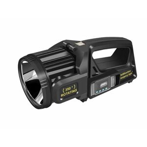 Lanterna de mana W5166 cu incarcare solara port tip C indicator baterie rotatie 360 imagine