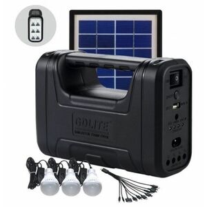 Kit solar GD-Lite 8017 este dotat cu dispozitive USB cu 3 becuri si leduri imagine