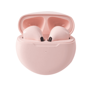 Casti wirelesss sport PRO6 Bluetooth 5.0 2.4Ghz 15m 250mAh Roz imagine