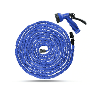 Furtun extensibil pentru gradina 15 m cu pistol de udat albastru imagine