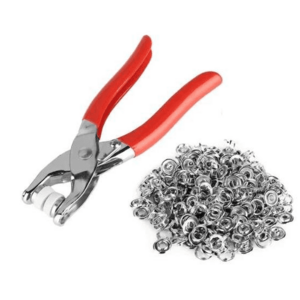 Cleste rosu pentru capsat din metal cu capse incluse si manere antiaderente imagine