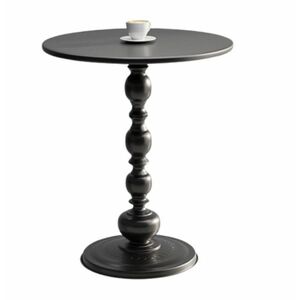 Masuta rotunda pentru cafea fier 52x38cm NEGRU imagine