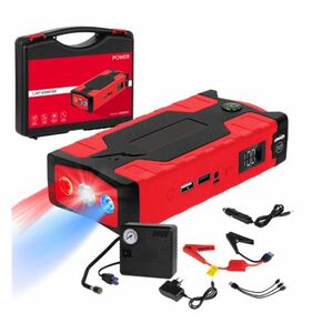 Jump starter power bank cu cabluri de pornire si compresor 10.000 mAh cutie de transport imagine