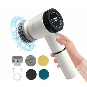 Perie electrica de curatare 5 in 1 wireless cu display digital pentru casa si masina imagine