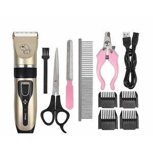 KIT ingrijire animale companie aparat de tuns masina de taiat unghii si accesorii imagine
