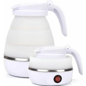 Fierbator electric tip cana pliabil Silicon/Inox putere 600W capacitate 0.6L ALB imagine