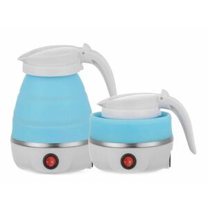 Fierbator electric tip cana pliabil Silicon/Inox putere 600W capacitate 0.6L ALBASTRU imagine
