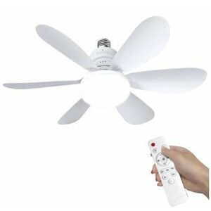 Ventilator tip bec cu Lumina LED functie de temporizare telecomanda design elegant cu 5 palete imagine