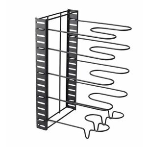 Suport organizator metalic pentru oale si tigai cu 5 rafturi imagine