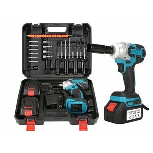 Trusa masina de gaurit si insurubat cu IMPACT 2 acumulatori si accesorii imagine