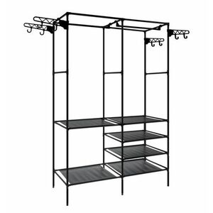 Suport dublu pentru umerase haine 170cm din metal si plastic 86x44cm imagine