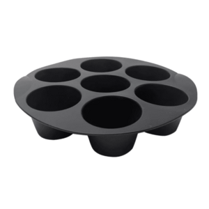 Set 2 Forme din silicon de briose pentru Airfryer cu 7 compartimente NEGRU imagine