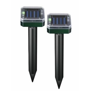 Set 2 aparate cu ultrasunete solare PATRATE pentru alungarea cartitelor si rozatoarelor imagine