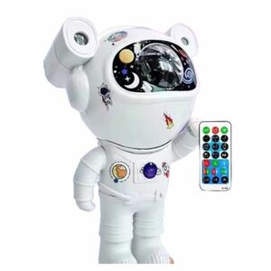Proiector LED in forma de astronaut cu sunete si lumini stickere autoadezive conexiune Bluetooth imagine