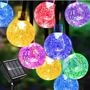 UB Instalatie Solara 7 metri cu 50 GLOBURI Cristal Led lumina MULTICOLORA imagine