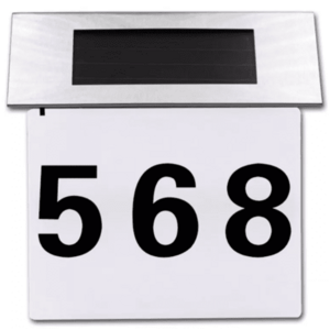 UB Numar de Casa cu LED si Panou Solar cifre de la 0 la 9 litere de la A la H 11446B imagine