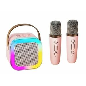 Boxa portabila karaoke K12 cu 2 microfoane incluse imagine