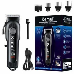 Masina de tuns Kemei KM 1132 cu afisaj digital si accesorii imagine