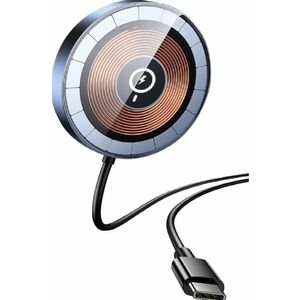 Incarcator wireless magnetic de 20W cu design transparent si LED Andowl Q PD01 imagine