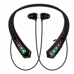 Casti audio Bluetooth sport Q EF19 LED RGB stereo fitness alergare imagine