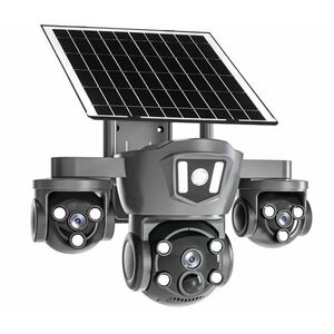 Camera de supraveghere solara multifunctionala cu 3 lentile 4G cu vedere nocturna ALBA imagine