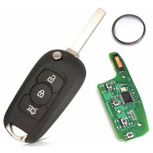 Cheie auto completa programabila, Techstar tip briceag, 3 butoane, compatibila Opel Astra K 2015–2021 – 434 MHz, cip ID46 PCF7961E, lama HU100 imagine