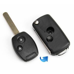 Carcasa cheie auto transformatoare, tip flip Techstar®, cu 2 butoane pentru Honda Accord, Civic, Jazz, CR-V – upgrade compatibil HON66 imagine