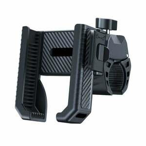 Suport Telefon Moto/Bicicleta Techstar Universal, Anti-Soc, Montaj Ghidon, Compatibil 4.5”–7”, 360° Rotatie – Model D0168 imagine