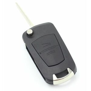 Carcasa cheie auto Techstar, compatibila Opel Astra, Corsa, Vectra, Meriva, tip briceag, cu 2 butoane, lama pe stanga, culoare neagra imagine