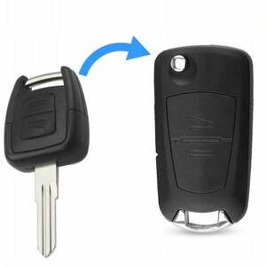 Carcasa cheie transformatoare Techstar, upgrade la cheie tip briceag (flip), 2 butoane, lama HU46, compatibila Opel Astra G, Vectra B, Zafira A, Corsa C imagine