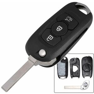 Carcasa Cheie Auto Techstar tip Flip cu 3 Butoane si Lama HU100 pentru Opel Astra K 2015-2019 imagine
