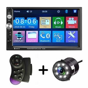 Resigilat MP5 Player Auto Universal 7023B Camera de Marsarier HD Ecran 7 Inch Bluetooth MirrorLink Android IoS imagine