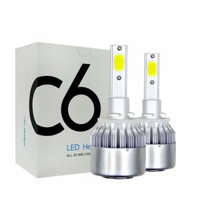 Resigilat Set 2 LED-Uri Auto Techstar® C6, 880, 36w, 3800 Lumeni, 6500K, AUTO, 12-24 Volti, COB imagine