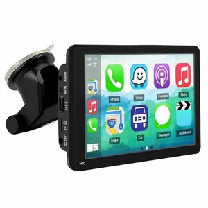 Resigilat Sistem Multimedia Techstar® Apple Carplay/Android 7096, Ecran Tactil, 7 Inch 1024x600 HD IPS, Bluetooth, Mirror Link, Card TF, USB, AUX, Negru imagine
