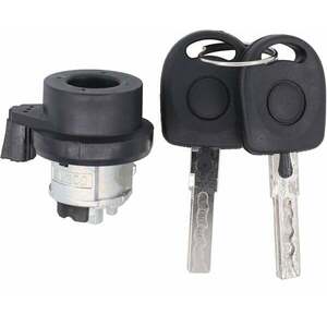 Cilindru contact + 2 chei pentru Audi A1 A3 A4 TT Q3, VW Golf V VI VII, Jetta, Passat, Polo, Caddy, Tiguan, Transporter, Seat Leon, Skoda Octavia | Echiv OE 6L0905855D, 8E0905855A imagine