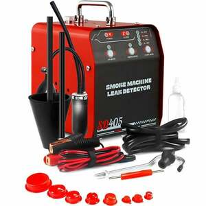 Detector scurgeri cu fum Solary SD405 – aparat de depistare a pierderilor in EVAP/admisie/evacuare, 12V DC, debit 8 L/min, presiune 18–23 psi, protectie supraincalzire, set complet de adaptoare imagine