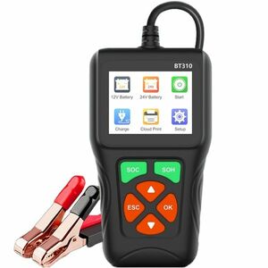 Tester baterii auto Techstar BT310, 12V/24V, afisaj color 2.8", test CCA, SOC/SOH, rezistenta interna, test incarcare, tipuri AGM/GEL/EFB, Cloud Print imagine