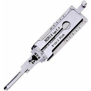 Decodor auto Lishi NSN14 pentru contact si unealta de deschidere 2 in 1, compatibil cu chei Nissan, Infiniti, Subaru si Renault, lama NSN14 #22 imagine