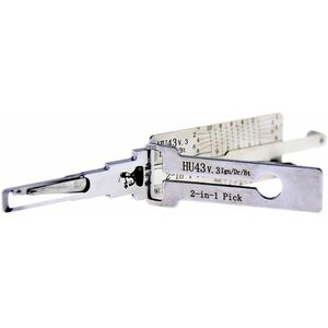 Decodor auto Lishi Original HU43 v3 – 2-in-1 Pick pentru deblocare contact, usi si portbagaj, compatibil modele vechi Opel, Daewoo imagine