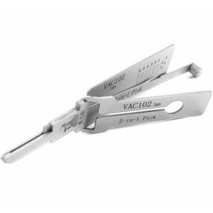Decodor unealta auto Lishi Original VAC102 v3 – 2-in-1 Pick Decoder pentru contact, usi si portbagaj – compatibil Renault Clio, Kangoo, Laguna, Twingo; Dacia Logan, Sandero, Duster imagine