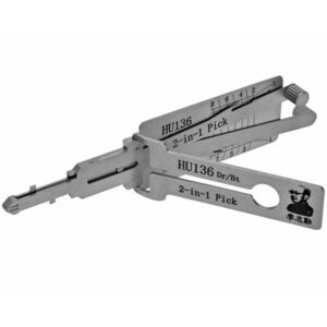 Decodor unealta auto Lishi Original HU136 – 2-in-1 Pick Decoder compatibila Renault/Dacia, HU136 Flat 8-Cut 2-Track pentru Usi si Portbagaj imagine