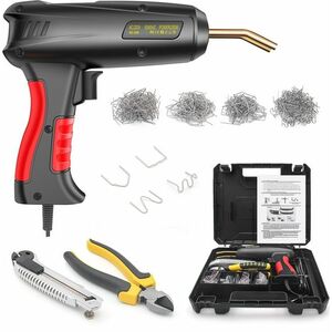 Aparat de sudura plastic Techstar® de 200W – Plastic Welder 2 in 1, cu Predominare cu Capse Termice, LED, Set Complet in Cutie, 200 capse incluse imagine