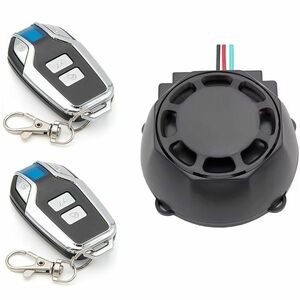 Alarma Antifurt Motocicleta Bicicleta 12V Techstar, Sirena 120-125dB, Waterproof IP55, Reincarcabila USB-C 700mAh, 2 Telecomenzi, 7 Nivele Sensibilitate, Localizare imagine