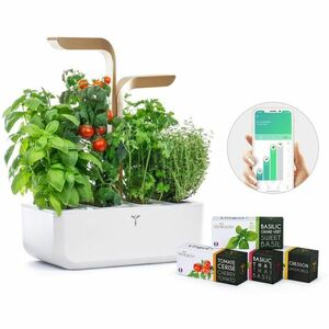 Véritable CONNECT - alb/champagne + 4 rezerve de plante - Ghiveci de flori automat imagine