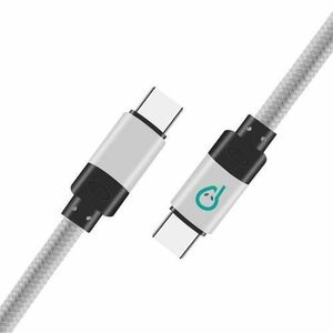 Cablu de date Spacer, USB Type-C (T) la USB Type-C(T), braided, retail pack, 1.8m, Argintiu imagine