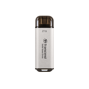 SSD Extern Transcend ESD300S, 2TB, USB Type-C 10Gbps (Argintiu) imagine