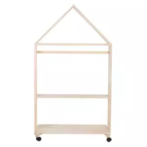 Mobilier decorativ casuta cu roti Childhome 80x135 cm, Lemn Natural imagine