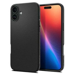 Husa pentru Apple iPhone 16, Spigen, Liquid Air Matte, Neagra imagine