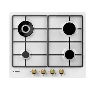Plita incorporabila Candy CHW6BR4WGTWA, Gaz, 4 Arzatoare, Siguranta arzatoare (Crem deschis) imagine