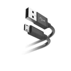 Cablu de incarcare Hama Metal, MicrUSB, 1.5 m (Negru) imagine
